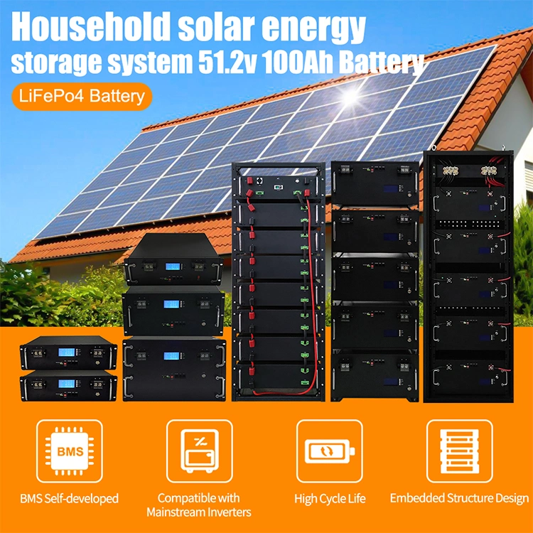 Household Energy LiFePO4 Lithium Ion Battery Solar Storage Home Storage Energy Battery Rechargeable LiFePO4 Battery Pack 10kw