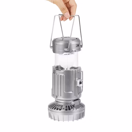 Solar LED Rechargeable Portable Emergency Camping Light for Outdoor Tent Lamp