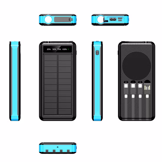 Outdoor 10000mAh Portable Solar Charger Waterproof Solar Power Bank Panel Charger